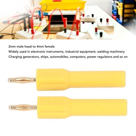 Lot De 2 Bornes Banane Femelle Sécurité 4mm - Pour Châssis - 500V 10A Lot De 2 Bornes Banane Femelle Sécurité 4mm - Pour Châssis - 500V 10A