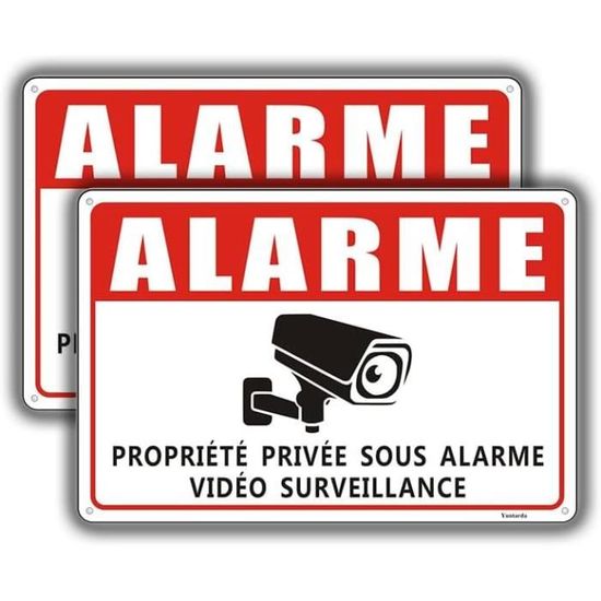 Blink For Home Panneau Camera Surveillance Aluminium Adhesif 15×15 Cm 2 Schild Kameraüberwachung