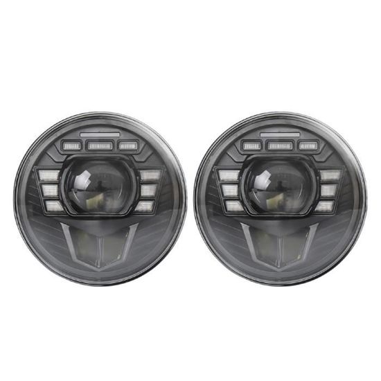 Phare LED 7 Pouces Rond Avec Feux De Jour (DRL) Et Clignotant Intégré - 300W, IP68 - Pour Jeep Wrangler JK/JL Et Autres - 4