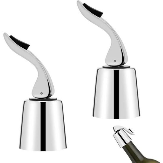 4 Bouchons Champagne Inox - Garde-bulles Réutilisable Pour Vin Mousseux