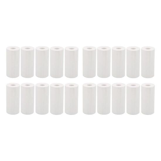 10 Rouleaux Thermique Appareil Photo Impression Papier, 57 X 25MM, Auto-adhésif Blanc, Sans