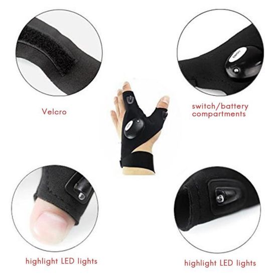 Lampe de poche LED super lumineuse pour la randonnée, la chasse, la randonnée, la marche, la nuit, rechargeable (2-A, taille unique