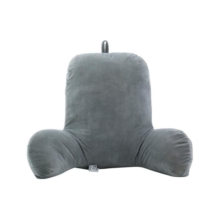 Coussin dorsal confortable avec repose-bras, support de canapé, coussin lombaire, coussin en tissu en peluche, coussin de lecture