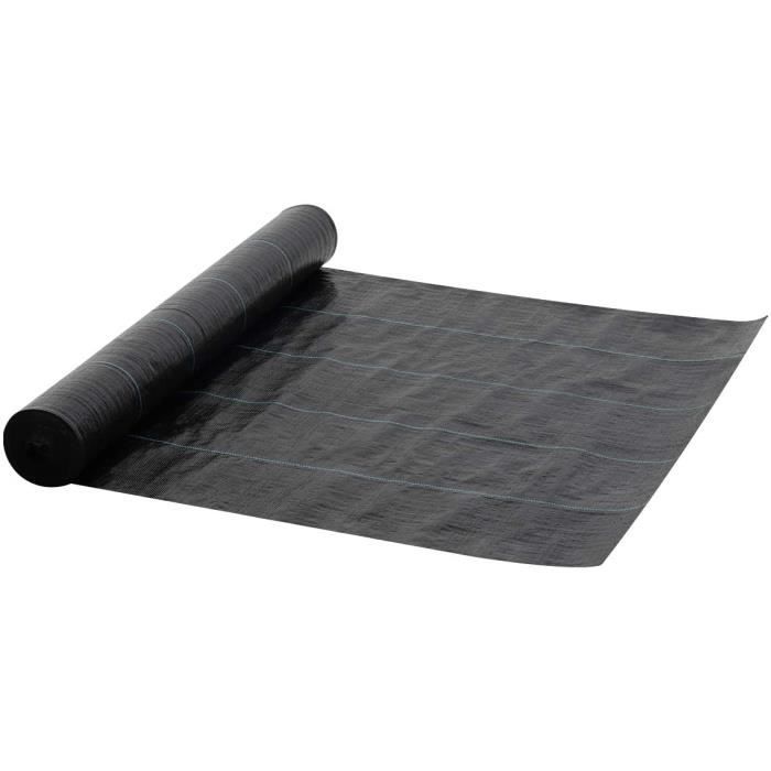 Toile de paillage contre les mauvaises herbes 1Mx50M Anti-UV 100g/m²