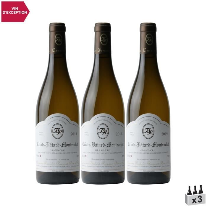 Criots-Bâtard-Montrachet Blanc 2019 - Lot de 3x75cl - Domaine Bachelet-Ramonet - Vin AOC Blanc de Bourgogne - Cépage Chardonnay