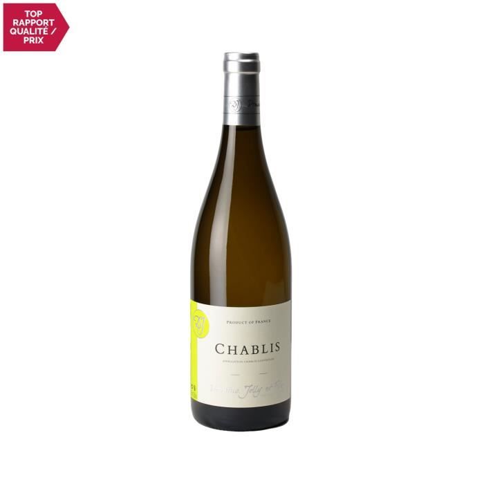 Chablis Blanc 2020 - 75cl - Domaine Jolly - Vin AOC Blanc de Bourgogne - Cépage Chardonnay
