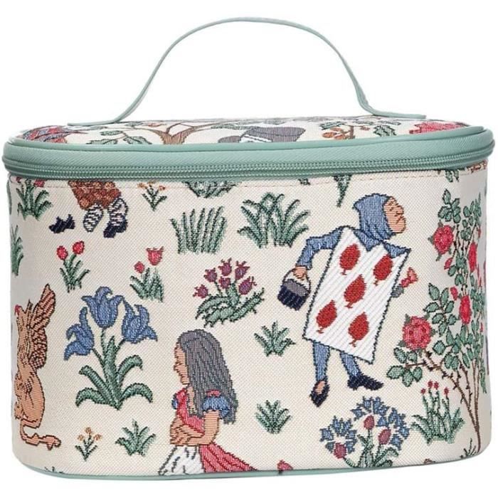 Trousses de toilette Signare Trousse de toilette en toile à motifs d’Alice au pays des merveilles (Toil-alice) 1659