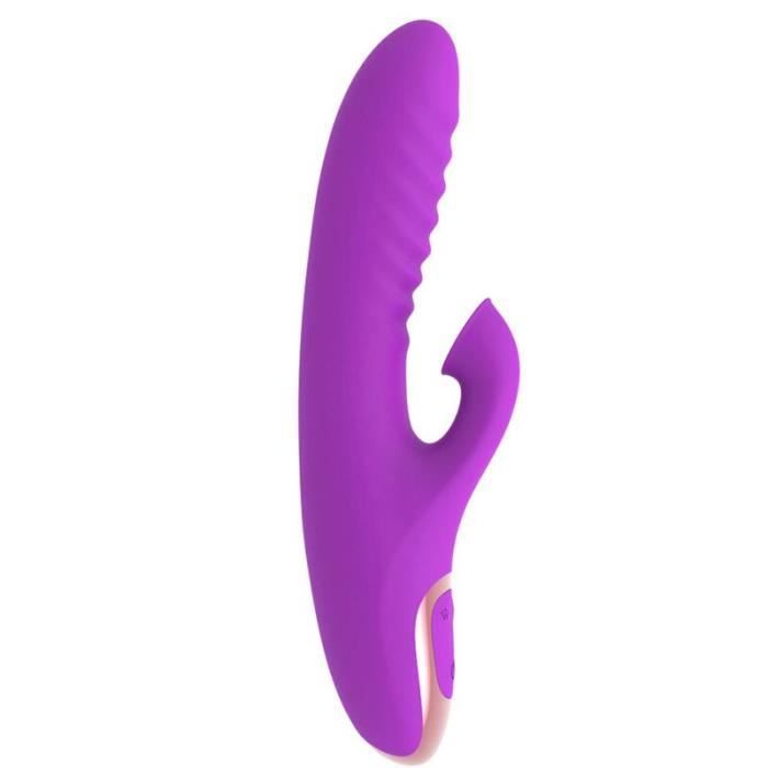 APPAREIL DE MASSAGE MANUEL,2019 Double pénétration AV vibrateur jouets sexuels pour femme G point vibrateur - Type QQZD115-Purple