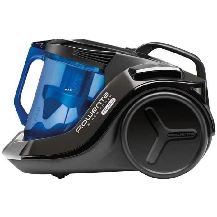 ROWENTA X-Trem Power Cyclonic Aspirateur sans Sac Performant Ergonomique Capacité XL 2,5 L Spécial parquet RO6940EA, Noir