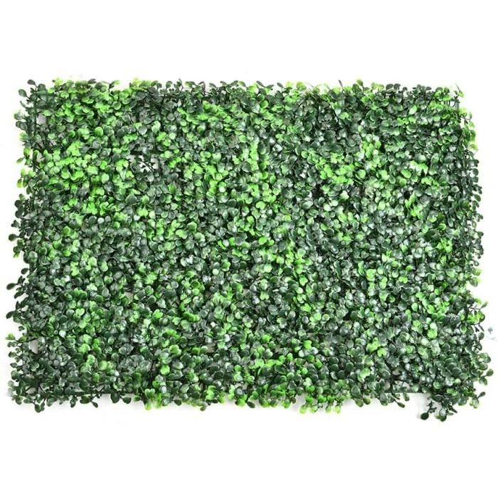 artificielle lierre 2 PCS Panneaux De Haie De Buis Artificiel, Plantes Vert Emulational Feuille De Lierre En Plastique Éc123