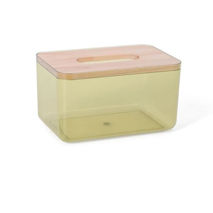 Boîtes de mouchoirs,Boîte à mouchoirs créative nordique, boîte à mouchoirs transparente, salon domestique, boîte de - Type Yellow-S