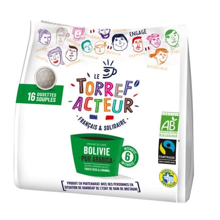 Café moulu en dosettes souples bolovie Bio équitable - 112 g