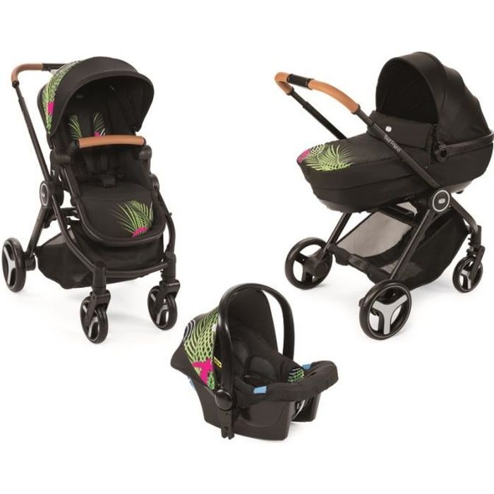 Poussette TRIO Best Friend Comfort Ed. Limitée Optical Jungle