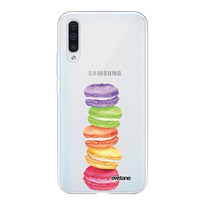 Coque Samsung Galaxy A50 360 intégrale transparente Macarons Ecriture Tendance Design Evetane