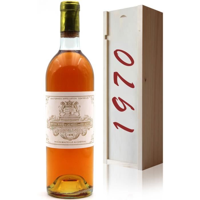 Coffret Château Filhot 1970 - vin Blanc - 75cl - AOC Sauternes