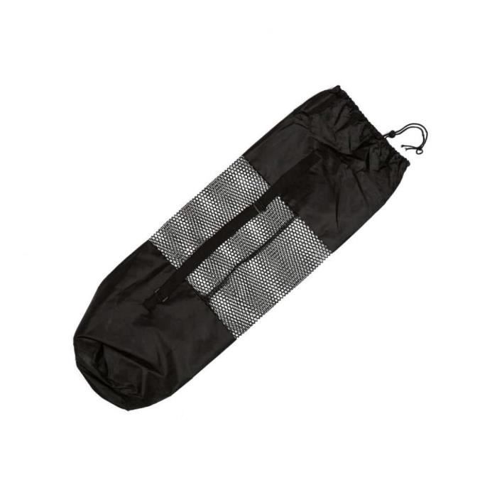 Sac de rangement de tapis de yoga durable Portable Mesh Pilates Tapis Tote Sac Sac Yoga Mat Organisateur Noir Excellente Qualité