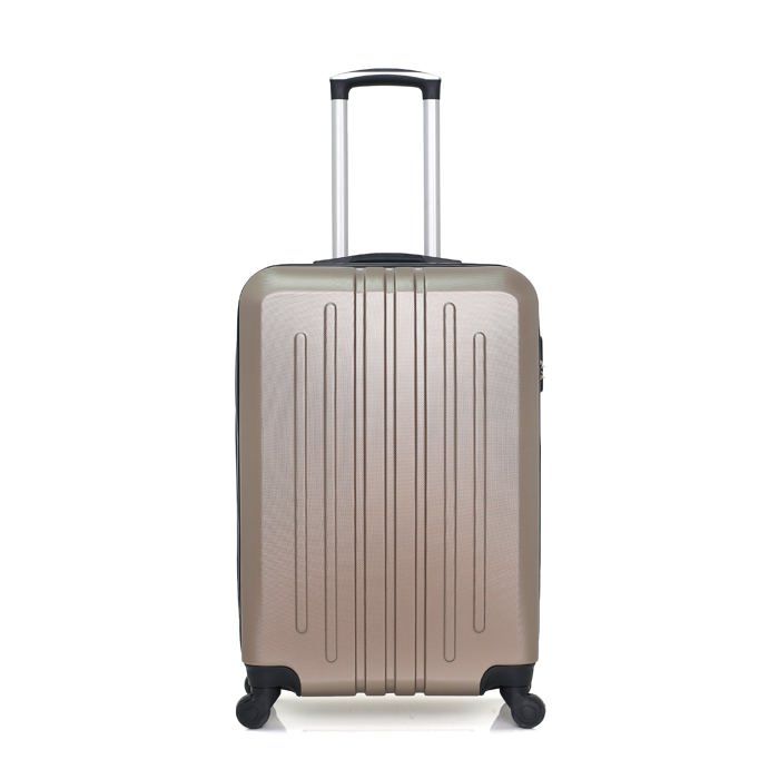 HERO – VALISE WEEK-END - ABS – 65cm – 4 roues – VOSGES – BEIGE
