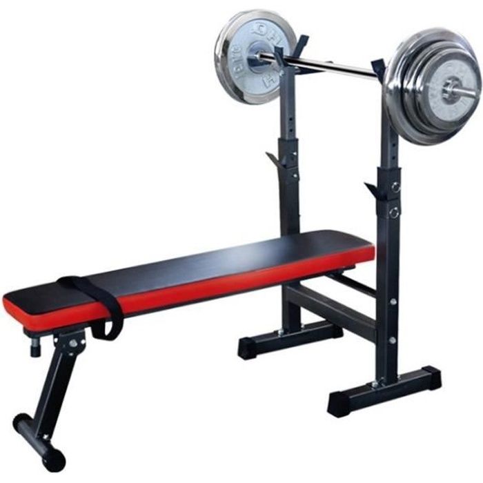 JEOBEST® Banc de musculation avec support, Banc d'Entraînement Charge Max. 200kg