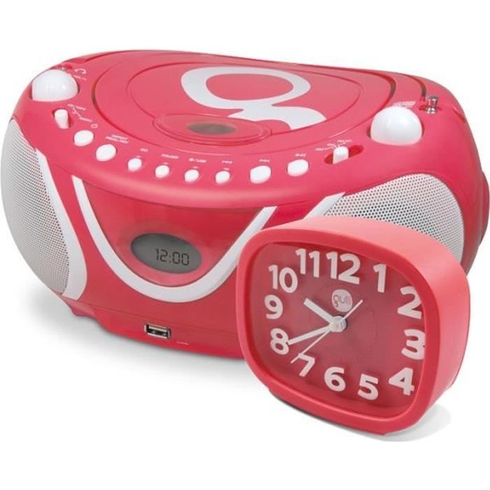 Ensemble audio Gulli rose Lecteur CD et Réveil - 477294