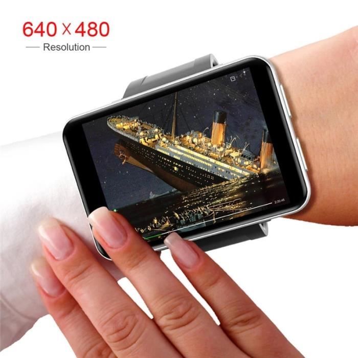 DM100 4G 2,86 pouces écran montre intelligente téléphone Android 7.1 1GB 16GB 5MP caméra 480*640 résolution 2700mah batterie
