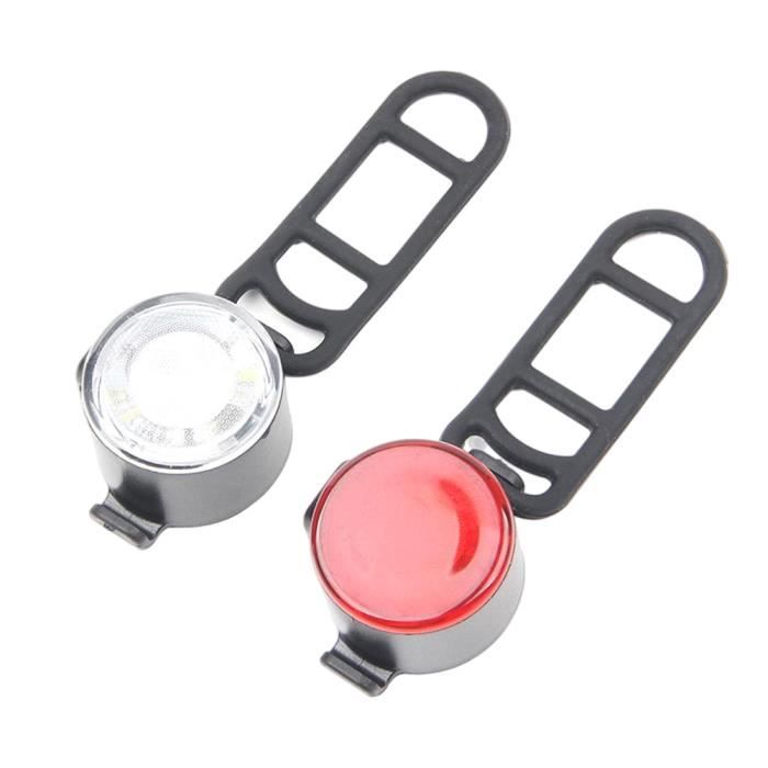 Lampe de vélo Set Bicycle Avant Feu arrière AVERTISSEMENT AVERTISSEMENT AVERTISSEMENT DE PHASE DE PHASSION CLAIR