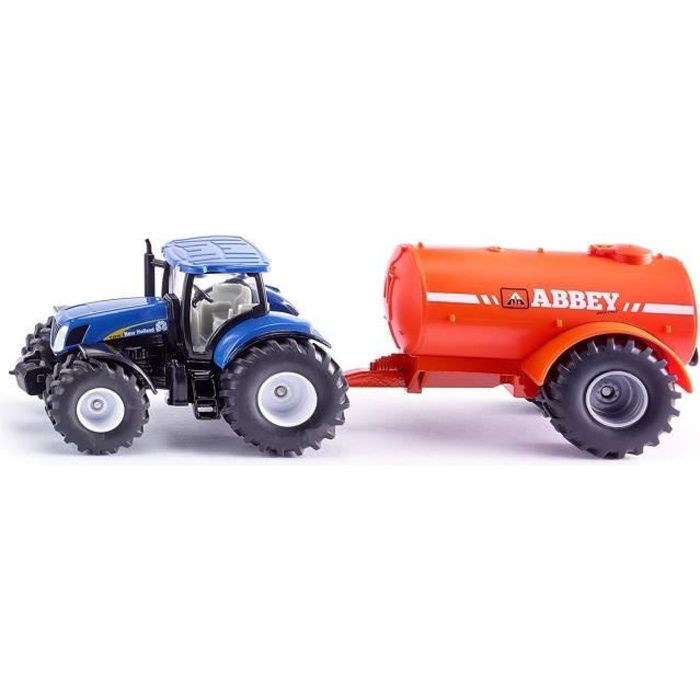 SIKU New Holland Avec Réservoir Monoaxe À Lisier 1/50ème - Véhicule Miniature