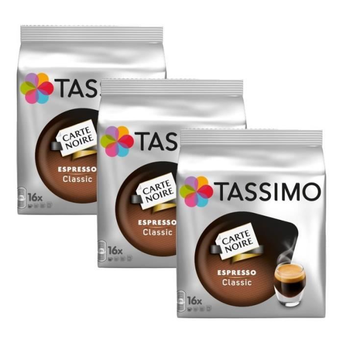 3 Tassimo Carte Noire Espresso Classic