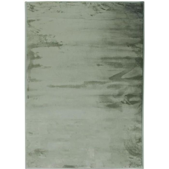 FLANELLE - Tapis extra-doux effet velours vert clair 120x170