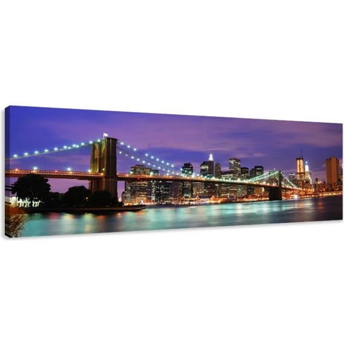 120 x 40 cm impression sur toile New York USA 5701-SCT peinture - image - tableau - decoration sur châssis