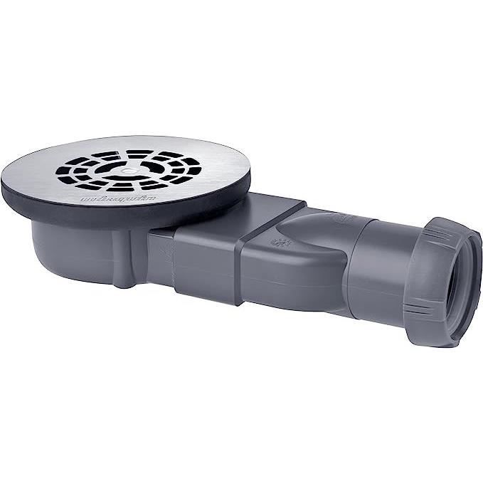 Bonde de douche Slim pour receveur extra-plat Wirquin 30720270, gris