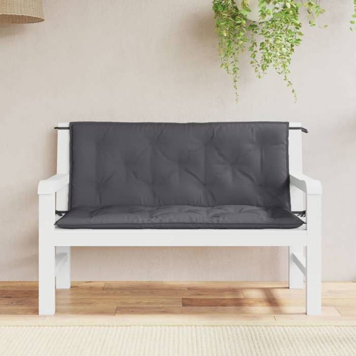vidaXL Coussins de banc de jardin Lot de 2 - vue 4