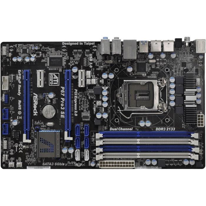 Carte mère ASRock P67 Pro3 SE Intel P67 LGA 1155 4xDDR3 32GB ATX - Asrock