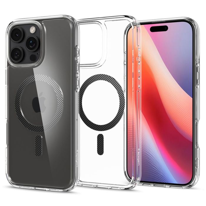 Coque Spigen Ultra Hybrid MagSafe pour iPhone 16 Pro - Carbon Fiber