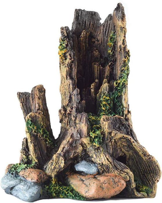 Comparer les prix de Décorations de reptiles pour Terrarium, décor d'habitat, grottes de tronc d'arbre, ornement d'aquarium de poissons, 20CM