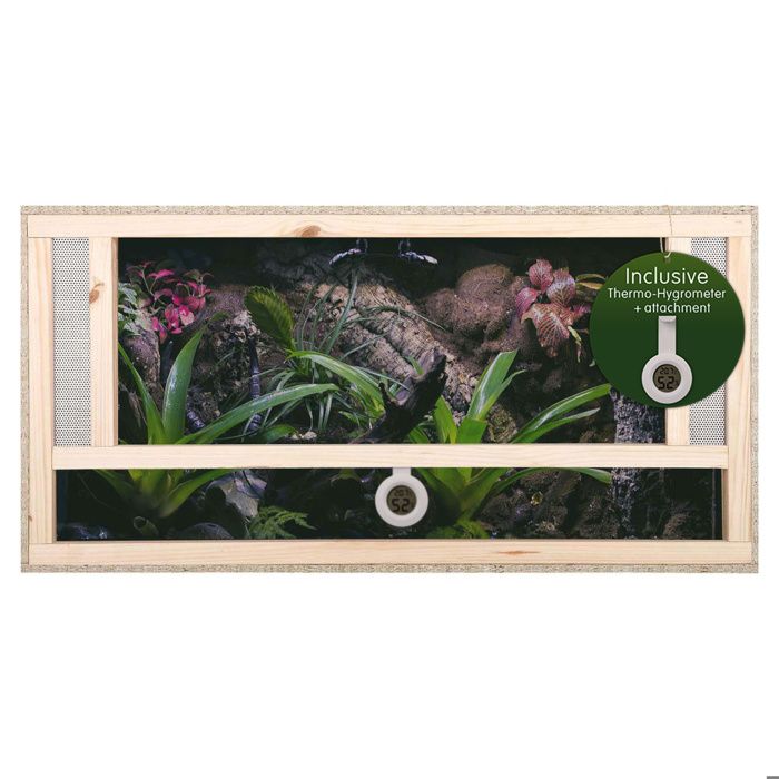 Comparer les prix de Repiterra® Terrarium 100x50x50cm en bois pour reptiles et amphibiens avec aérations frontales