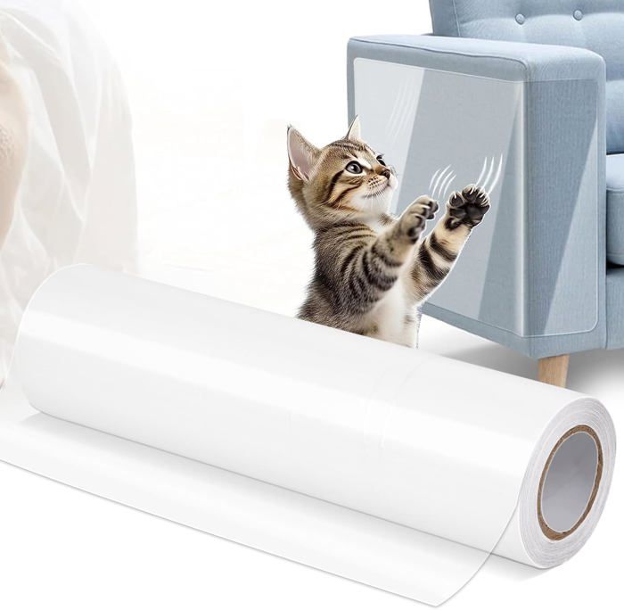 Meilleurs prix pour Protection Canape Chat Anti Griffe,Film Protection Chat(20 cm x 5 m),Protecteurs Anti-Griffes,Transparent Autocollant Rouleau