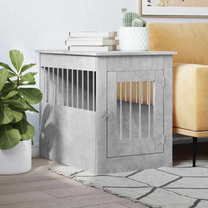vidaXL Meuble de cage pour chiens béton - vue 2