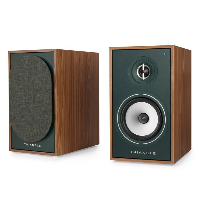 Enceintes bibliothèque actives - TRIANGLE - Borea BR02 CONNECT Ve - Vert - 2 x 50 W - Bluetooth 5.0 aptX HD