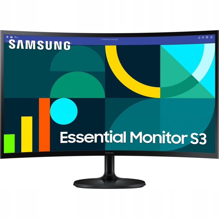 Samsung S36GD Essential S27D364GAU Moniteur incurvé 27" avec Panneau VA résolution Full HD Temps de réponse 4 ms taux de rafraîchissement 100 Hz Eco Saving Plus Flicker Free - vue 3