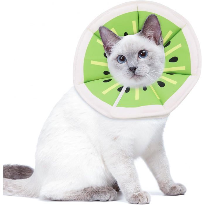 Collerette Réglable Anti Léchage pour Chat Collier de Récupération Tour de Cou Doux Cônes de Convalescence Après Chirurgie