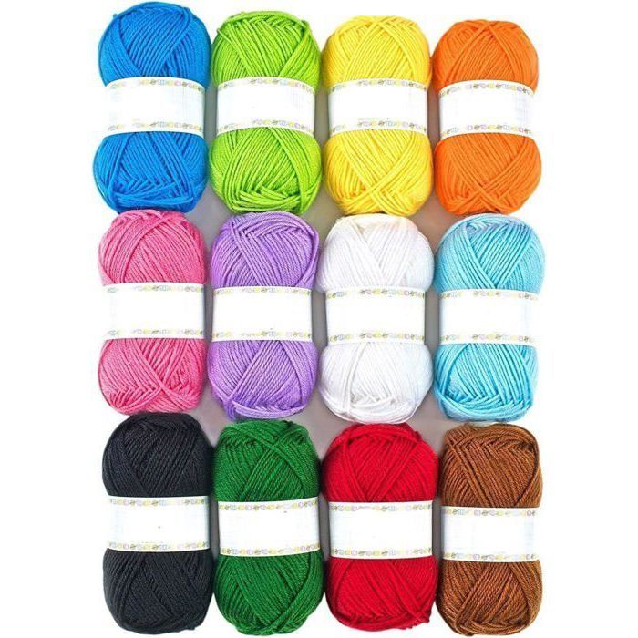 Fil à Tricoter Rico Design - Essentials Organic Cotton Dk 50 G Plusieurs Coloris Disponibles 01 Blanc