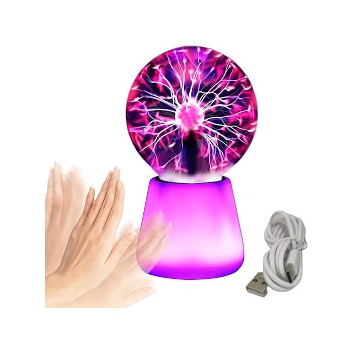 Plasmakugel Lampe Tactile 7 Couleurs Éclairage Ambiance Boule Décorative Électrique Maison/Bureau/Noël