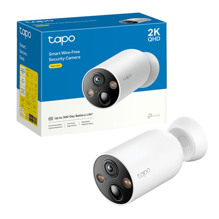 Caméra de Surveillance - TP-LINK - Tapo C425 - 2K+ - Autonomie 300 jours - IP66 Etanche - -Reconditionné