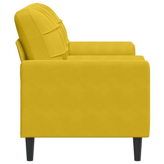Jaune SOFA - Moderne - Canapé 2 places - contemporain - avec oreillers décoratifs jaune 140 cm velours C1446
