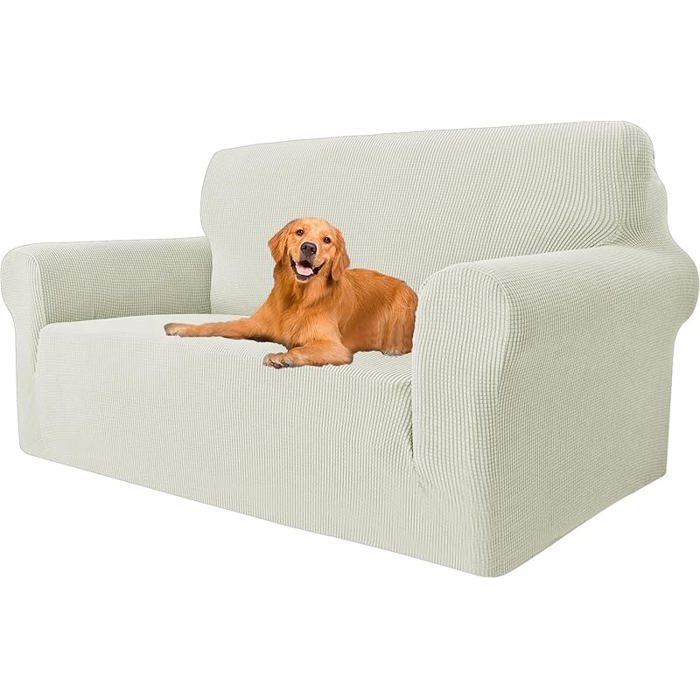 Housse canapé extensible2pièces naturel accoudoirs superélastique145-178cm