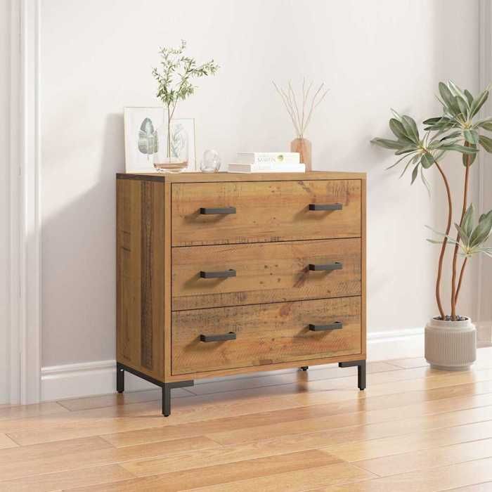Commode 75x35x70 cm Bois de pin massif - Cadre durable - design élégant(17067)