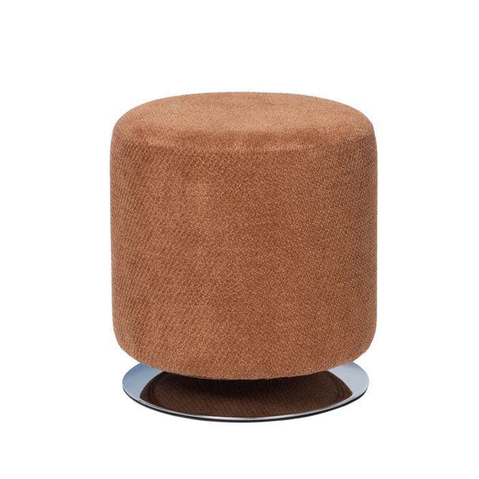 Pouf Twisty D 39 cm orange en tissu - Amadeus