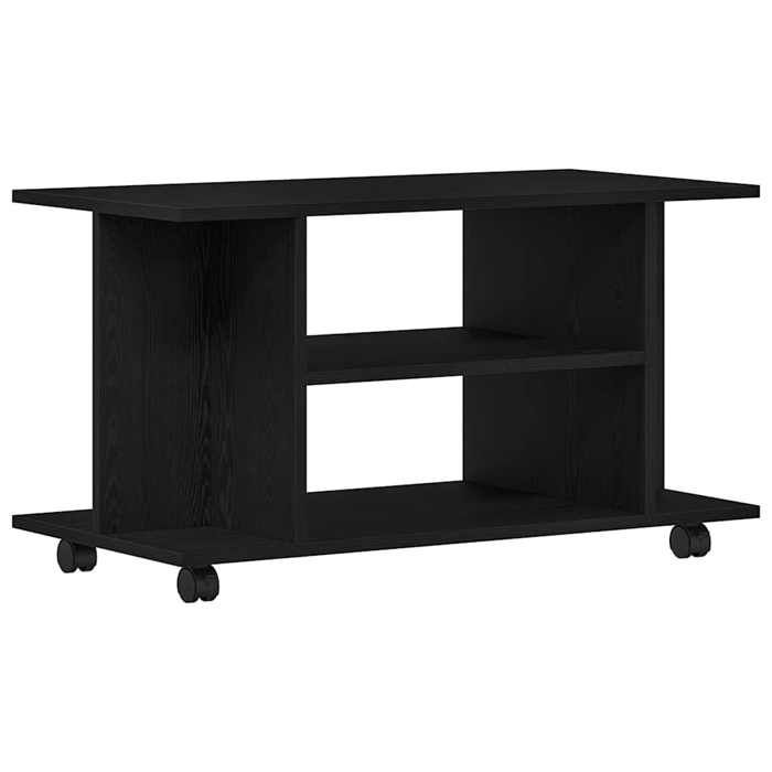 NOUVEAU Meuble télé - Meuble TV - Console TV - à roulettes en - Chêne noir - 80x40x45cm bois dingénierie53413