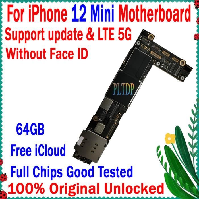 Carte Mère IPhone 13 Mini 512 Go - Déverrouillée ICloud - Sans Face ID - Pour Pièces