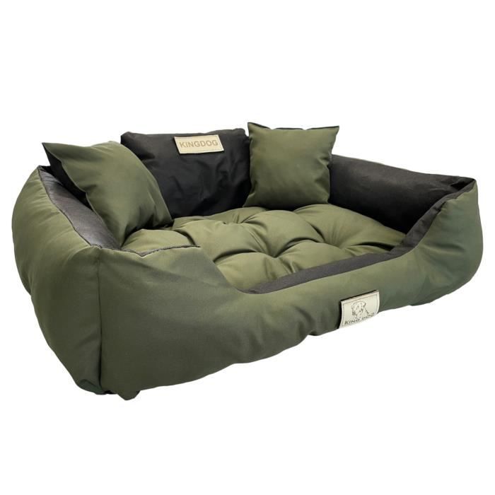 Meilleurs prix pour Lit pour chien et chat avec deux coussins 15x15cm KingDog Coussin pour chien Lavable PVC étanche (3XL 145x115cm, Vert)